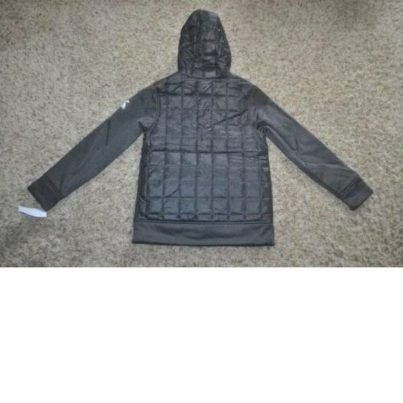 *Hybrid Jacket Zeroxposur sz 18 Wind Water Resistant Quilted Gray Orange Boys - Picture 6 of 6